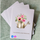 Cards With Flowers | Business Greeting Cards 15x9.25 CM Cards With Flowers | Business Greeting Cards 15x9.25 CM
